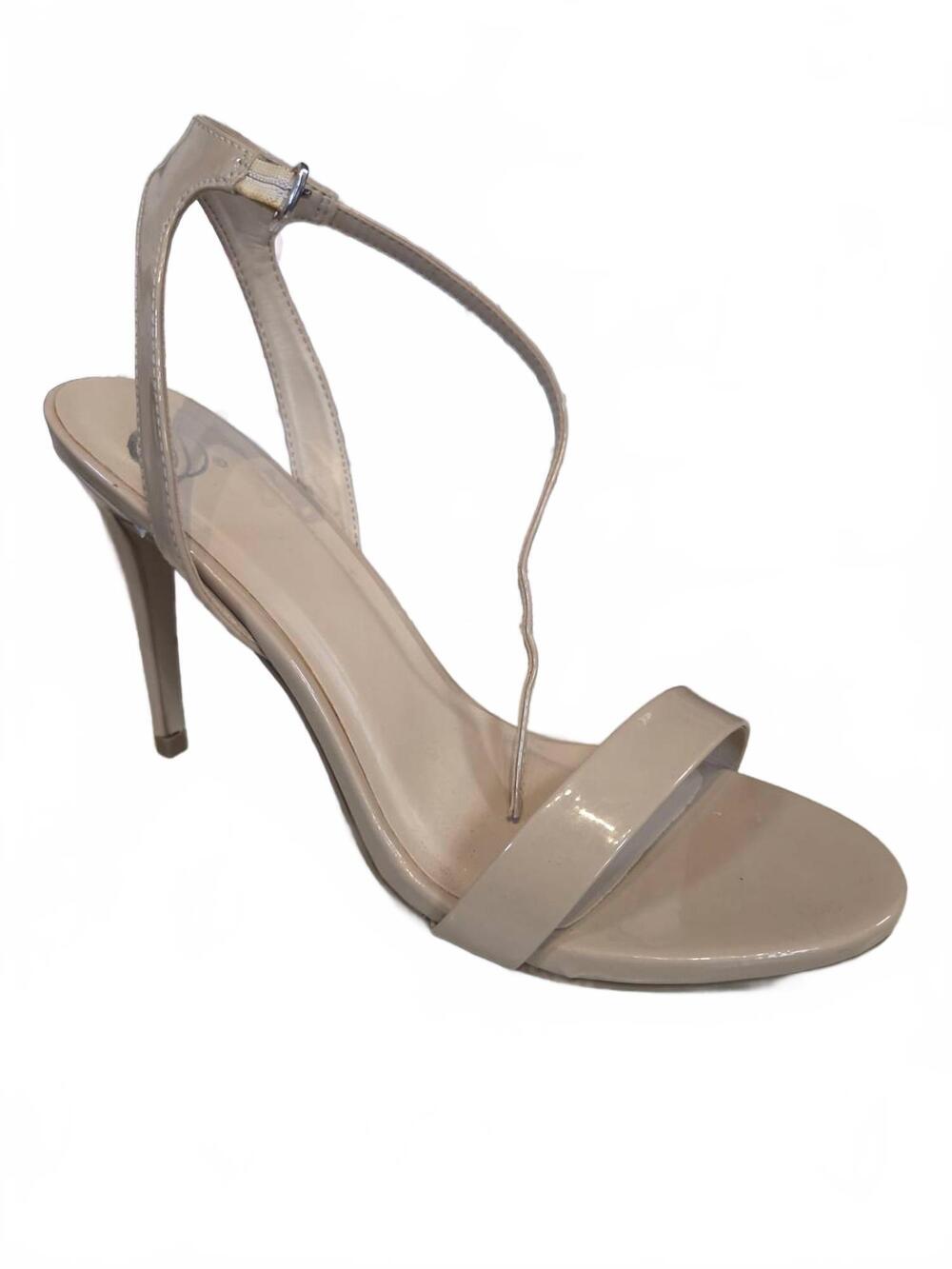 NEW MY DELICIOUS SHOES women's moral heel in dark beige patent
